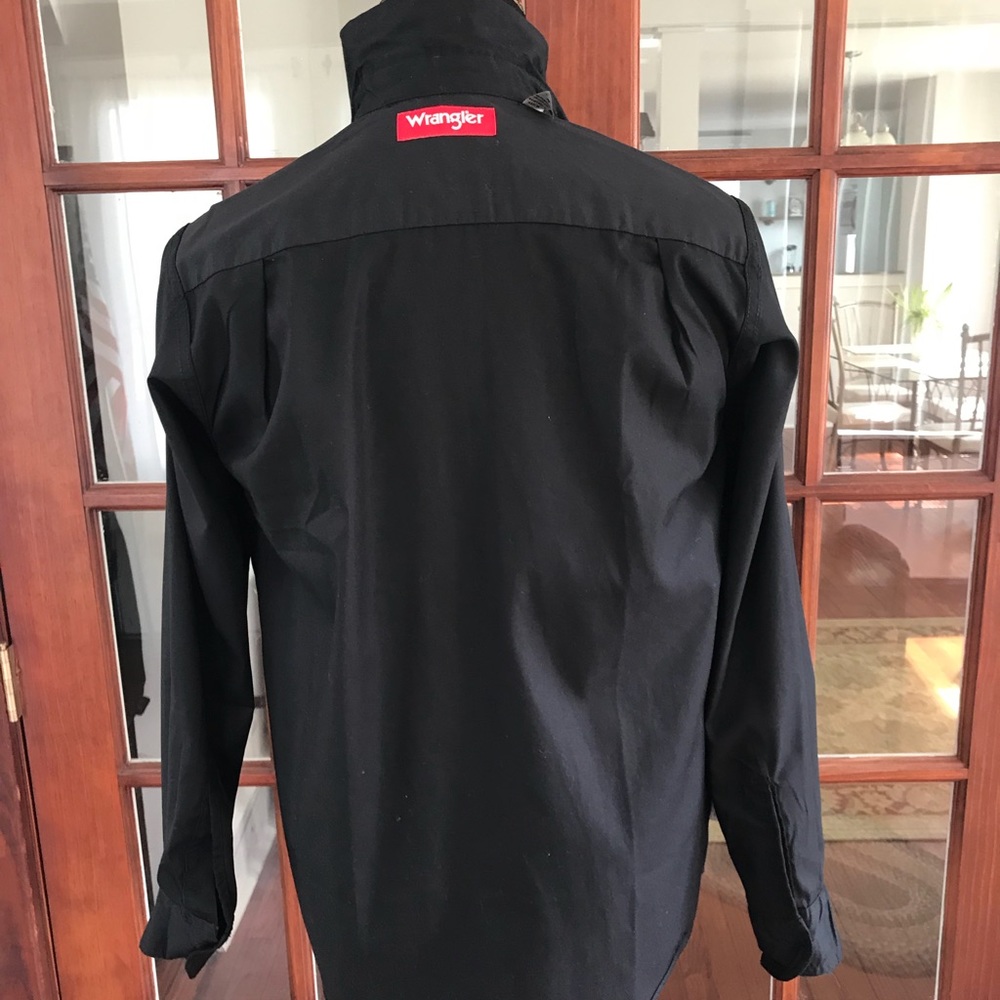 Wrangler Black Long Sleeve Dress Shirt - Picture 6 of 7